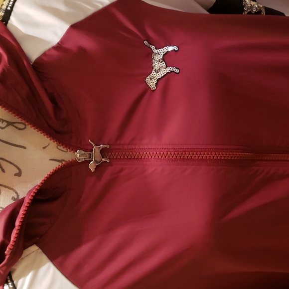Victoria's secret pink burgundy glitter jacket size XS/S - Picture 3 of 10